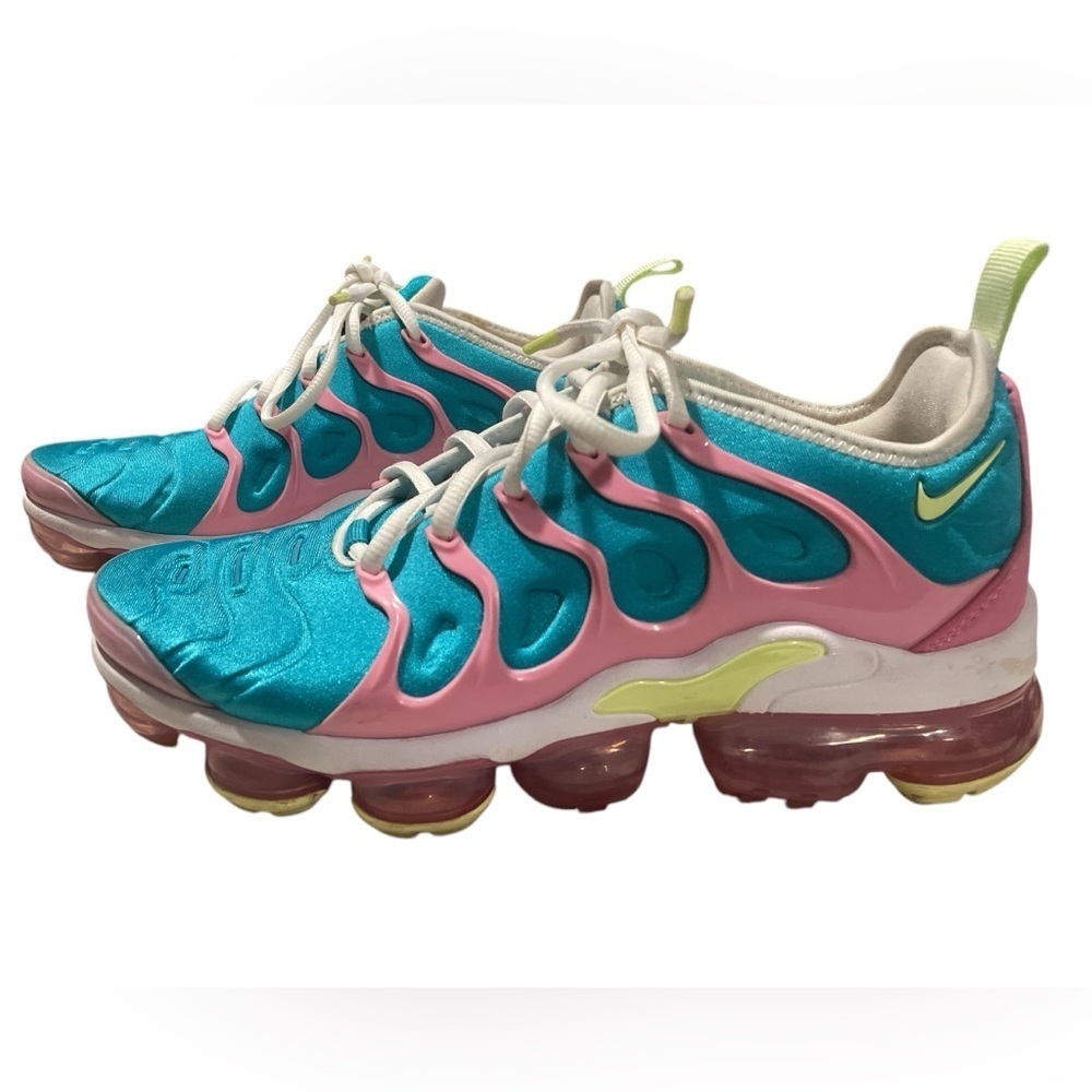 Nike Air VaporMax Plus Teal Pink Sneakers - Picture 2 of 5